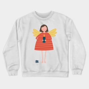 Kleiner Engel mit Kerze Crewneck Sweatshirt